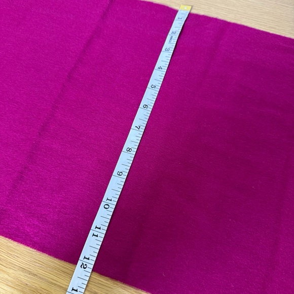 Amicale 100% silk scarf magenta, berry pink, fuscia with fringe detail - EUC - Picture 6 of 11